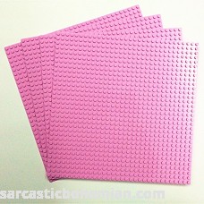 KENGEL 10 Inch x 10 Inch Baseplate for Building Bricks 4 Pack Compatible with all Major Brands Baseplate Supplement PINK Pink B0794YS7N5